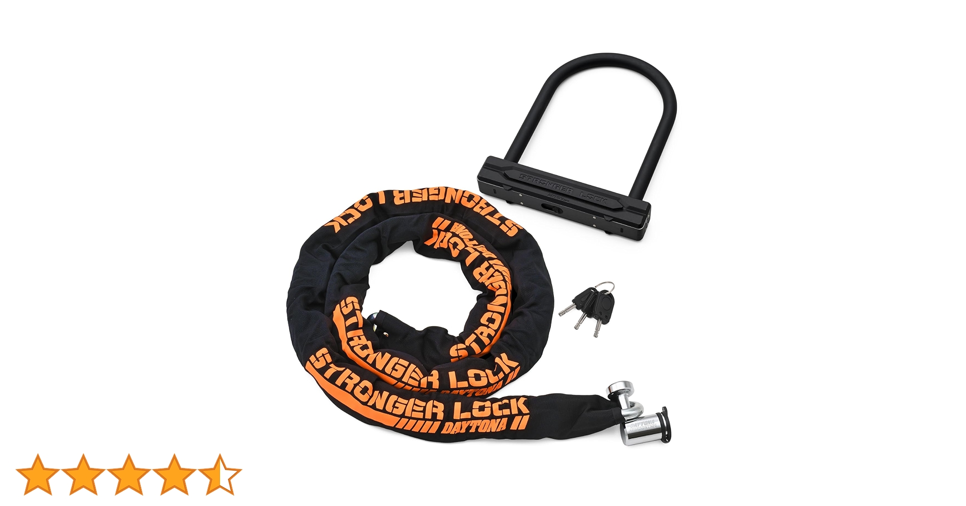 DAYTONA STRONGER LOCK U字ロック チェーン　(鍵共通) Amazon.co.jp: デイトナ(Daytona) バイク用 チェーンロック + U